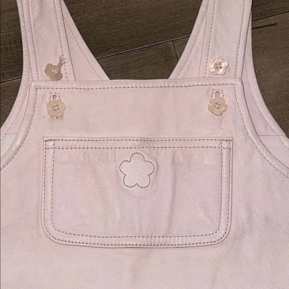 Baby Gap Pale Pink Leather Jumper Dress SZ 3T